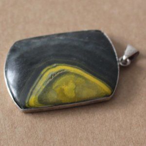Black and Yellow Gemstone Pendant